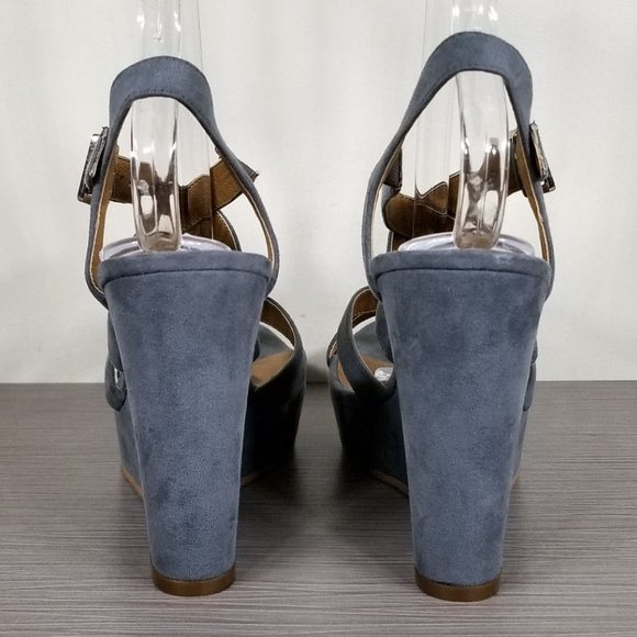 BP Summers Wedge Sandal, Blue-Grey, Womens Size 7.5 M - Picture 5 of 12